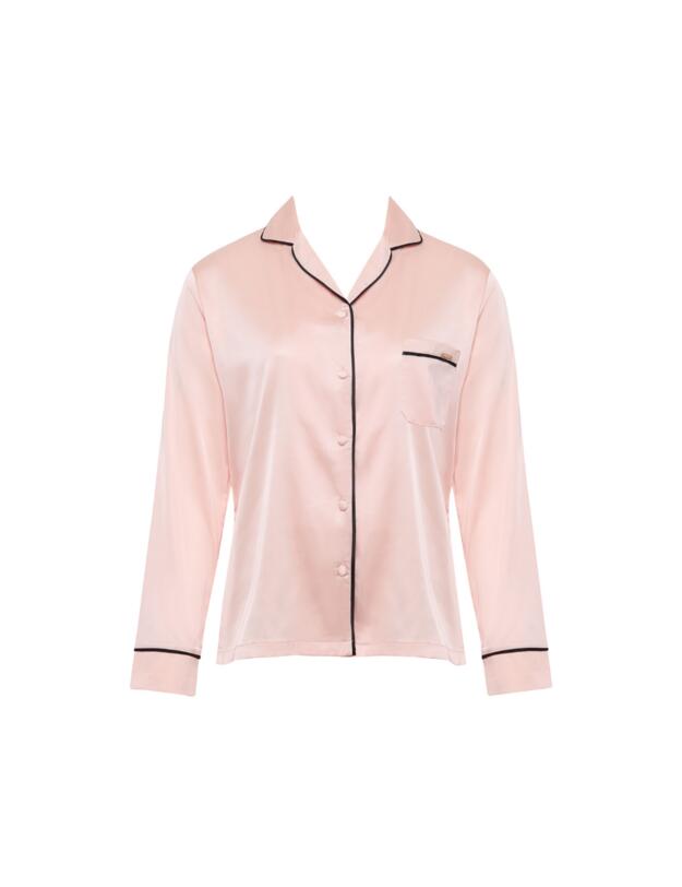 Bluebella Claudia Shirt and Trouser Set Pale Pink/Black 