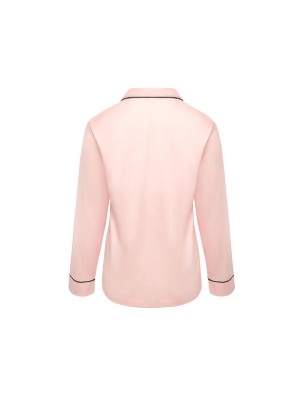 Bluebella Claudia Shirt and Trouser Set Pale Pink/Black 