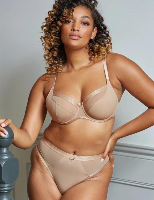 Pour Moi Viva Luxe High Leg Brief Toffee
