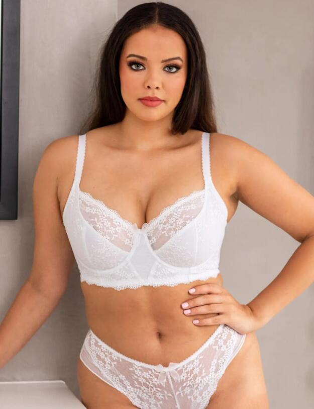 Pour Moi Flora Longline Underwired Bra White