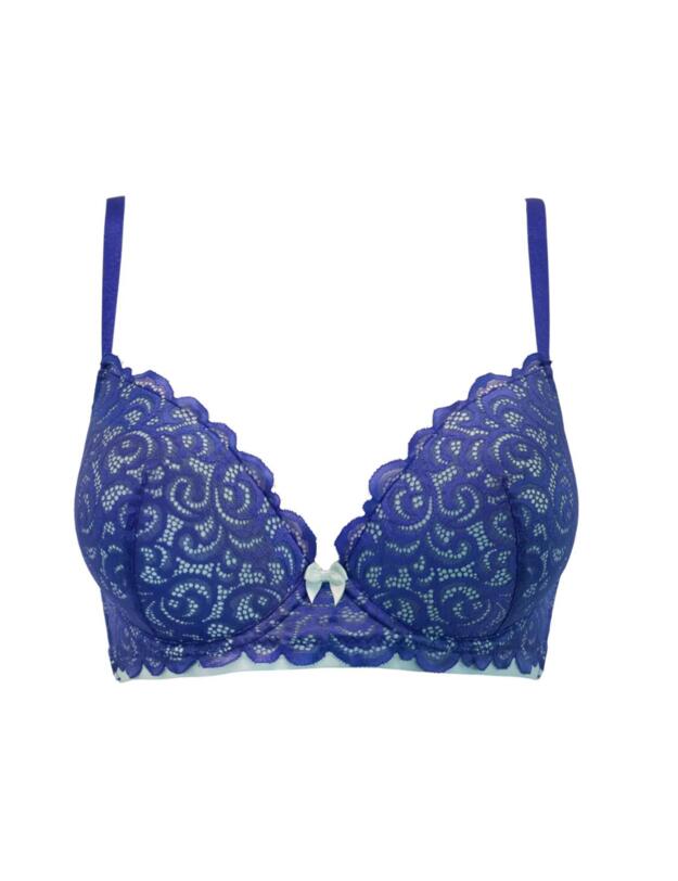 Pour Moi Romance Moulded Push Up Bra Cobalt/Mint