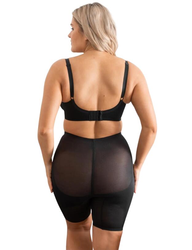 Pour Moi Hourglass Firm Control High-Waist Shorts Black