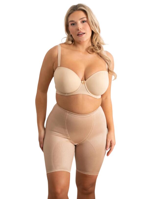 Pour Moi Hourglass Firm Control High-Waist Shorts Caramel