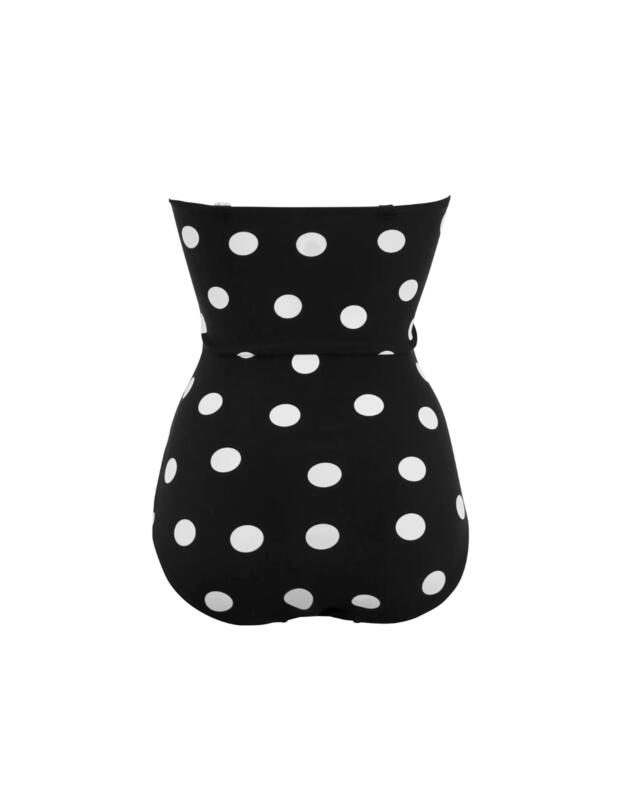 Pour Moi Santa Monica Strapless Control Swimsuit Black/White