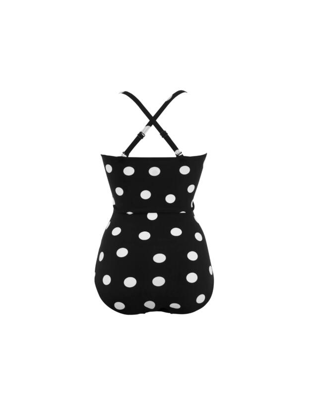 Pour Moi Santa Monica Strapless Control Swimsuit Black/White