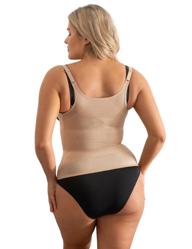Pour Moi Hourglass Firm Control Back Smoothing Waist Cincher Caramel