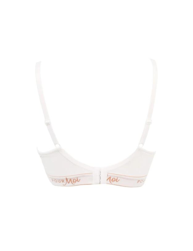 Pour Moi Logo Padded T-Shirt Bra White