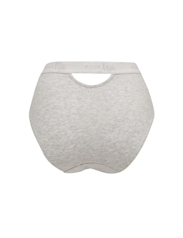 Pour Moi Love To Lounge Logo Cotton Deep Brief Grey Marl