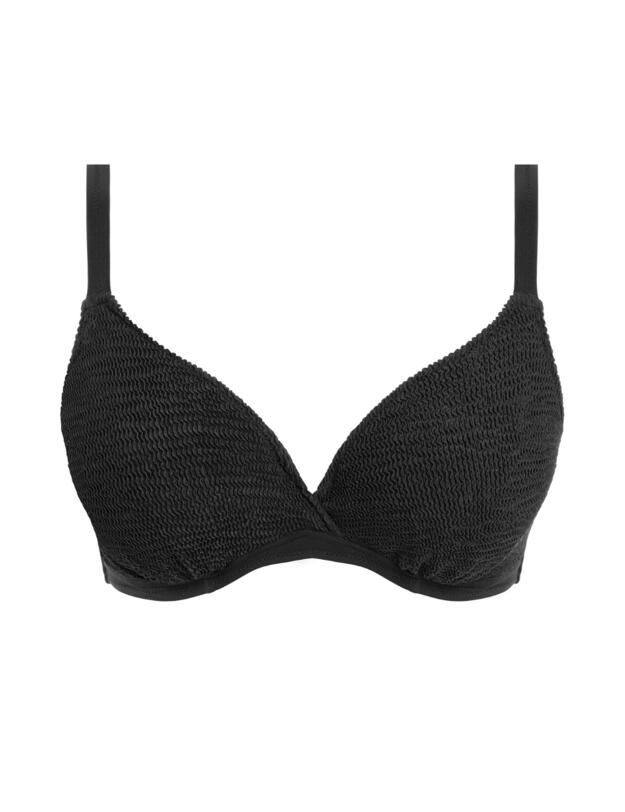 Freya Ibiza Waves Underwired Plunge Bikini Top Black