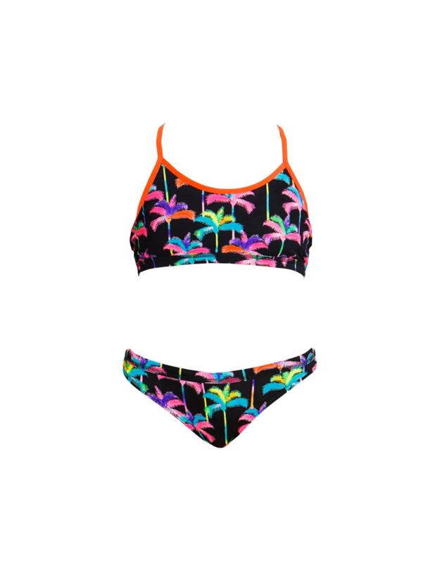  Funkita Girls Palm Drive Racerback Two Piece Bikini Set Palm Drive