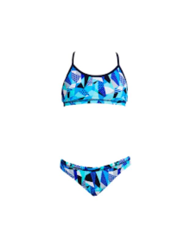 Funkita Girls Crack Attack Racerback Two Piece Bikini Set Crack Attack