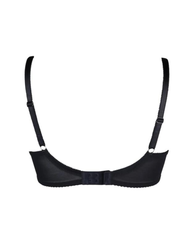 Pour Moi Amour Padded Balconette Bra Black/Scarlet