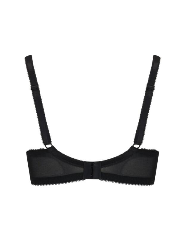 Pour Moi Amour Non-Padded Bra Black/Scarlet