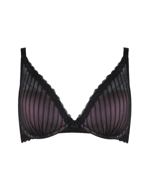 Pour Moi Luxe Linear Lightly Padded Bra Black/Blush