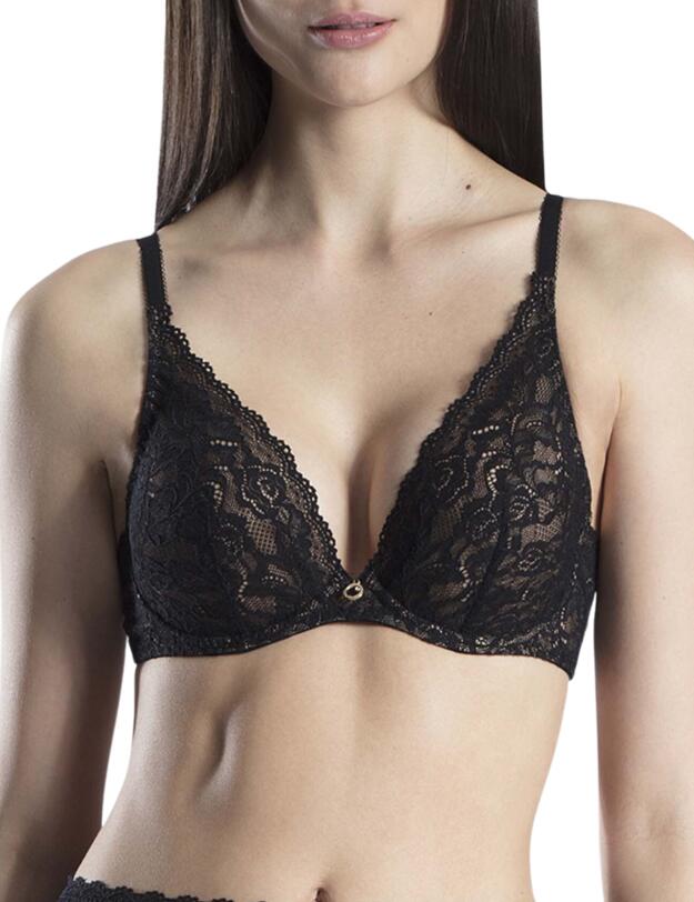 Aubade Rosessence Triangle Plunge Bra Noir 