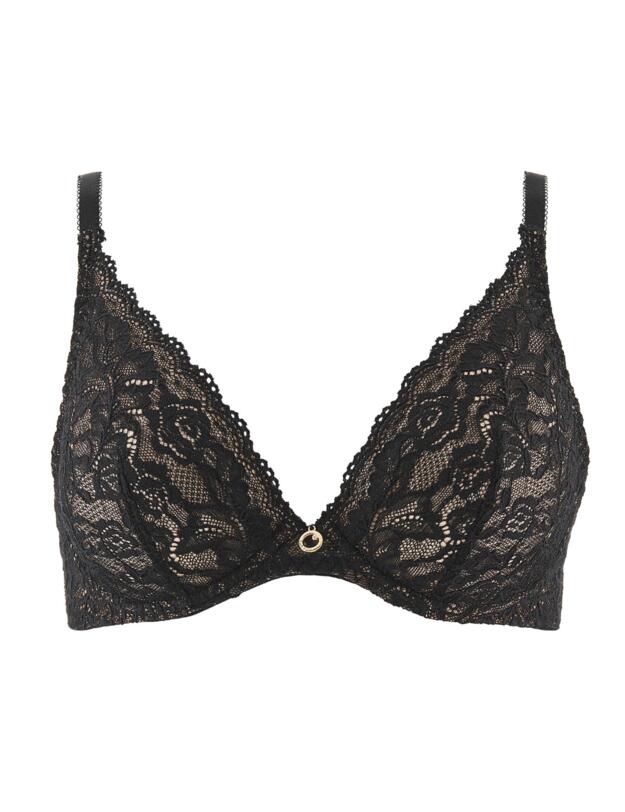 Aubade Rosessence Triangle Plunge Bra Noir 