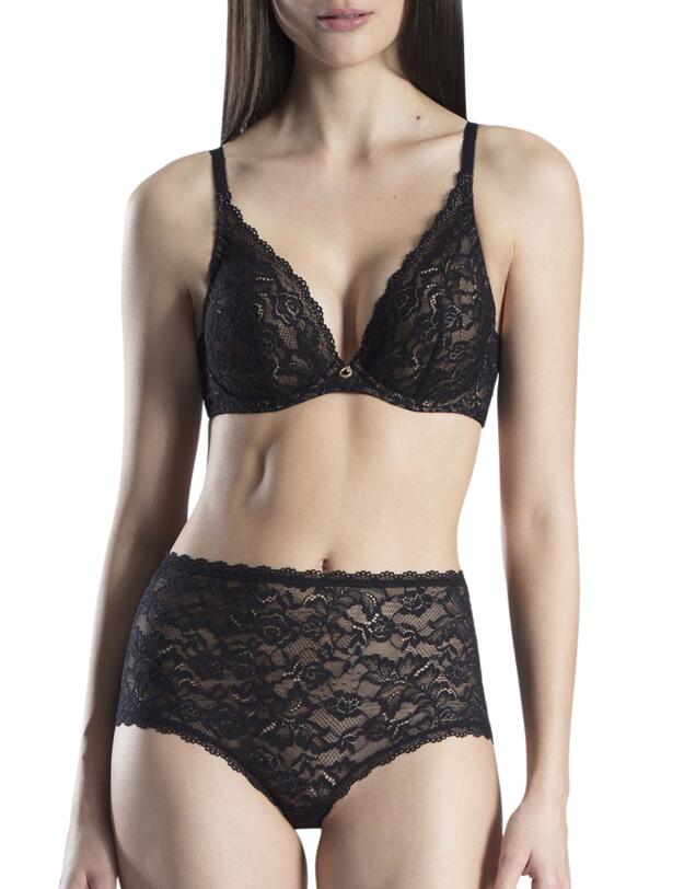 Aubade Rosessence Triangle Plunge Bra Noir 