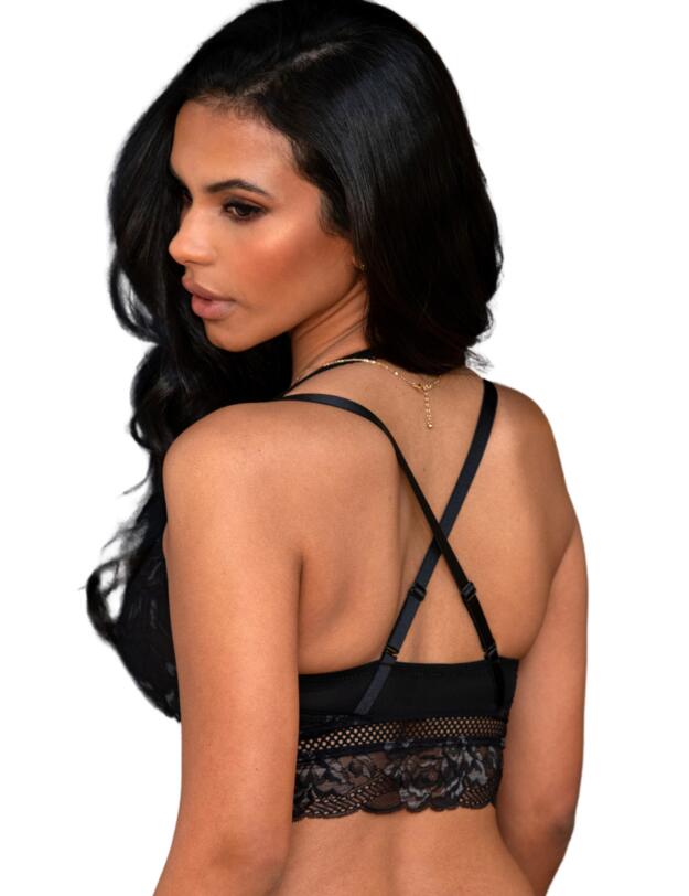 Pour Moi Ooo La La Front Fastening Bralette Black/Slate