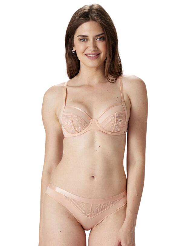 Pretty Polly Botanical Lace Balconette Bra Blush