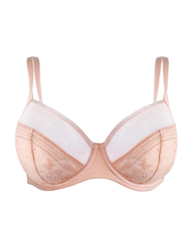 Pretty Polly Botanical Lace Balconette Bra Blush