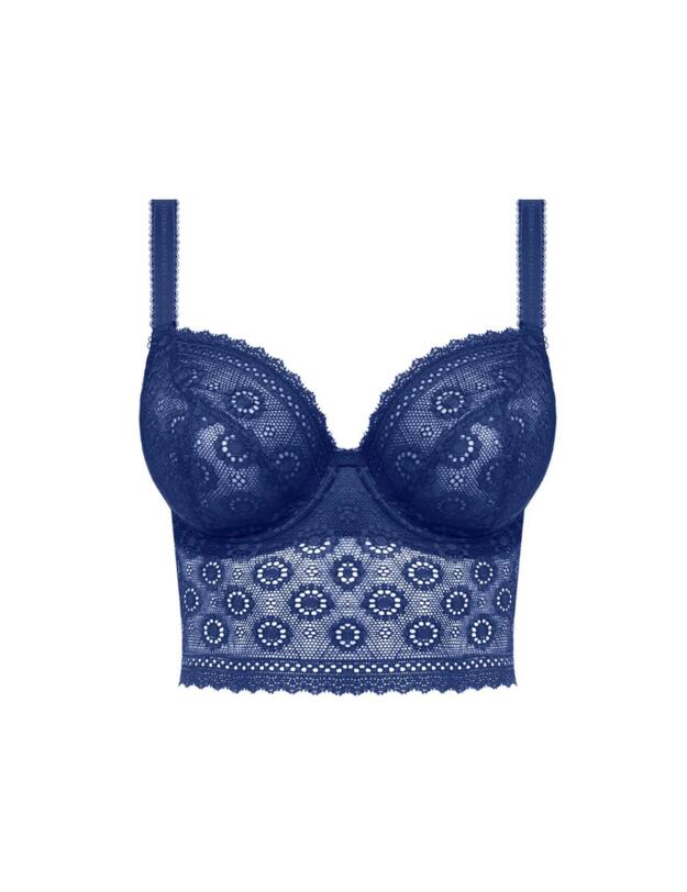 Freya Love Note Longline Bralette Bra Sapphire
