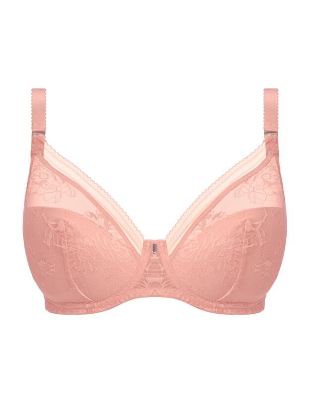 Fantasie Fusion Lace Underwired Padded Plunge Bra Blush