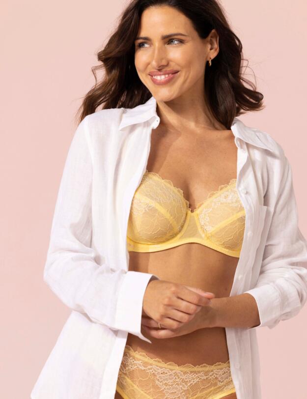 Wacoal Lace Perfection Underwired Bra Lemon Sorbet