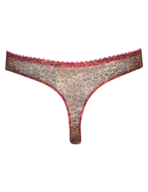 Prima Donna Twist Cafe Plume Thong Cheetah 