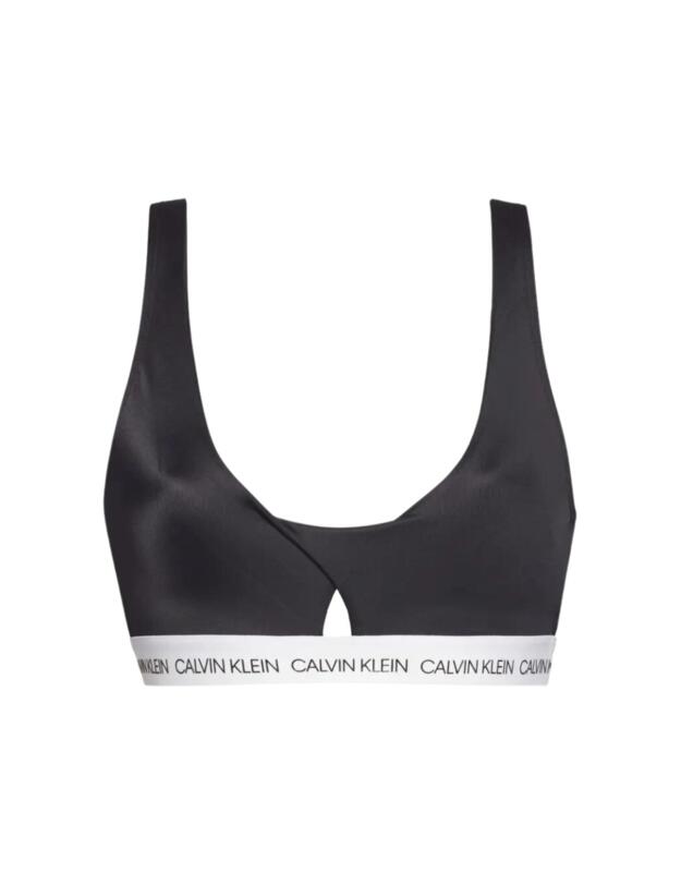 Calvin Klein CK Logo Twist Bikini Top PVH Black