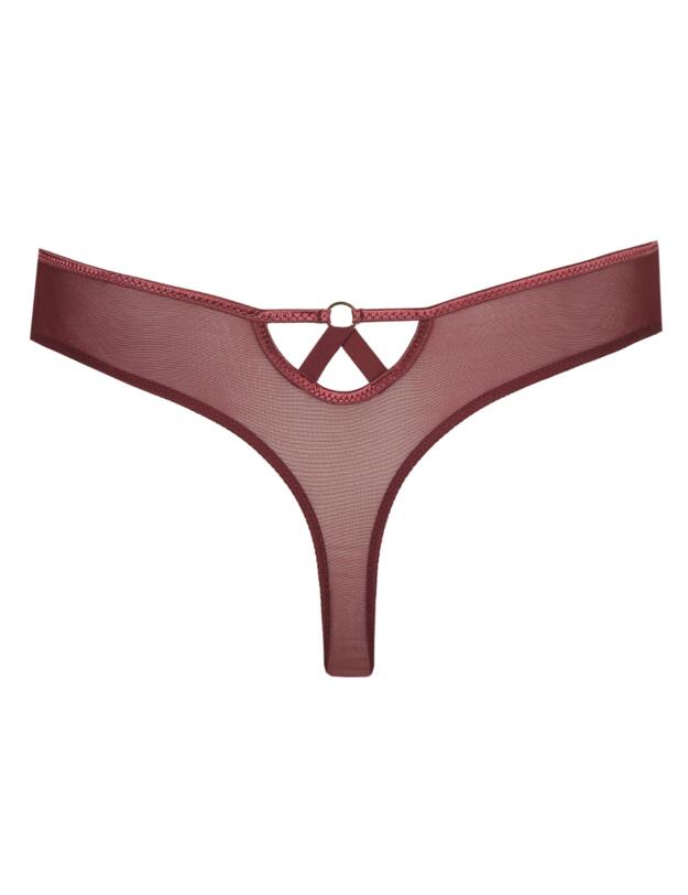 Prima Donna Twist First Night Thong Merlot 