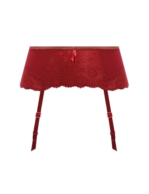 Freya Expression Suspender Belt Ruby