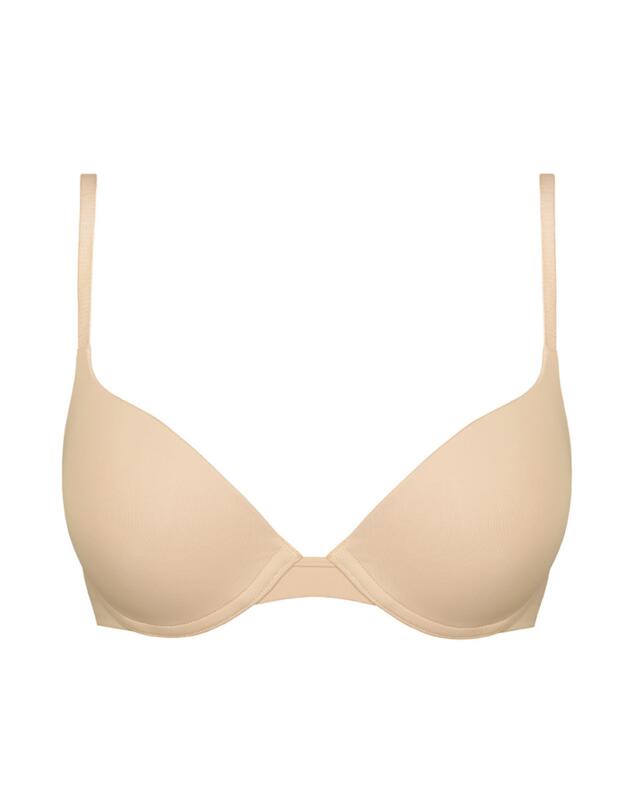 Wonderbra Invisible Padded Smooth Push Up T-Shirt Bra Beige 