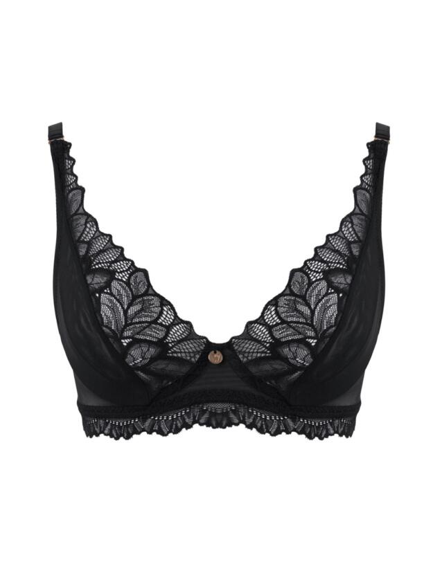Wonderbra Spirit Triangle Lace Bra Black 