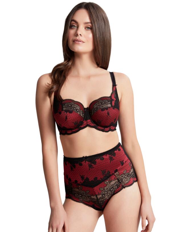 Panache Clara High Waist Brief Noir/Ruby