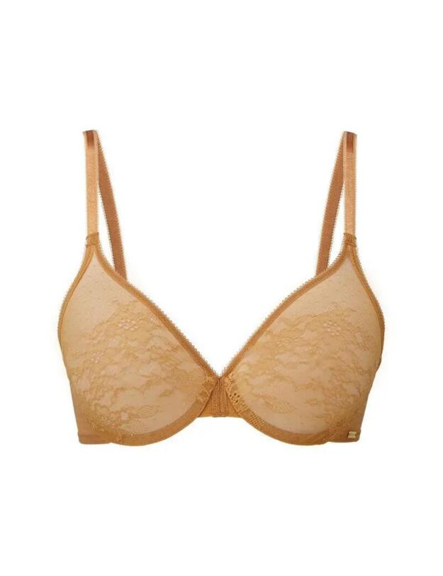 Gossard Glossies Lace Sheer Bra Spiced Honey