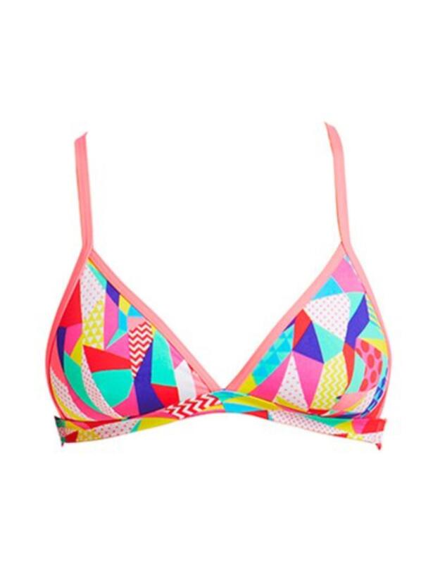 Funkita Ladies Pastel Patch Triangle Bikini Top Pastel Patch