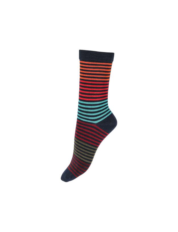 Pretty Polly Bamboo Socks 2-Pack Stripe Socks Navy Mix