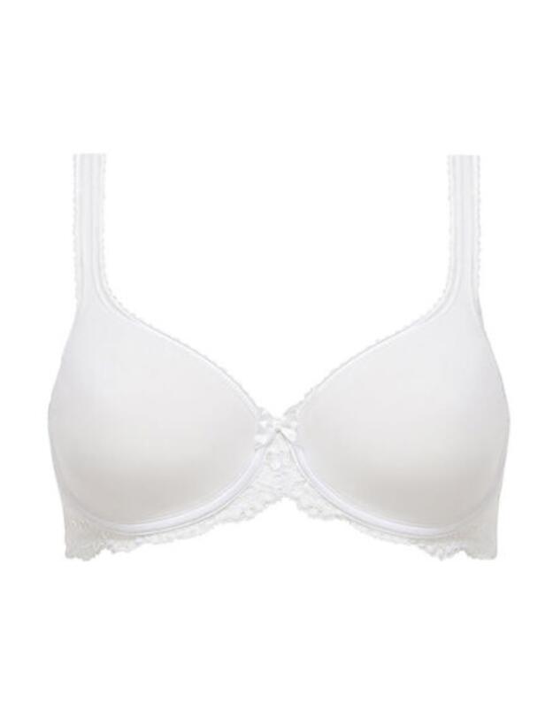 Playtex Flower Lace Underwired Moulded Spacer Bra White