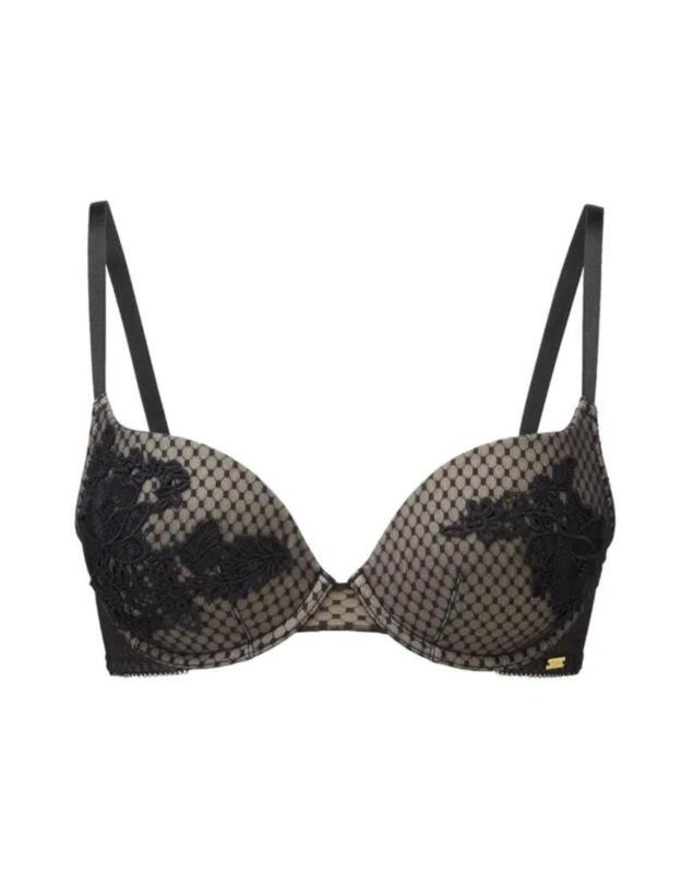 Gossard Geo Chic Padded Plunge Bra Black