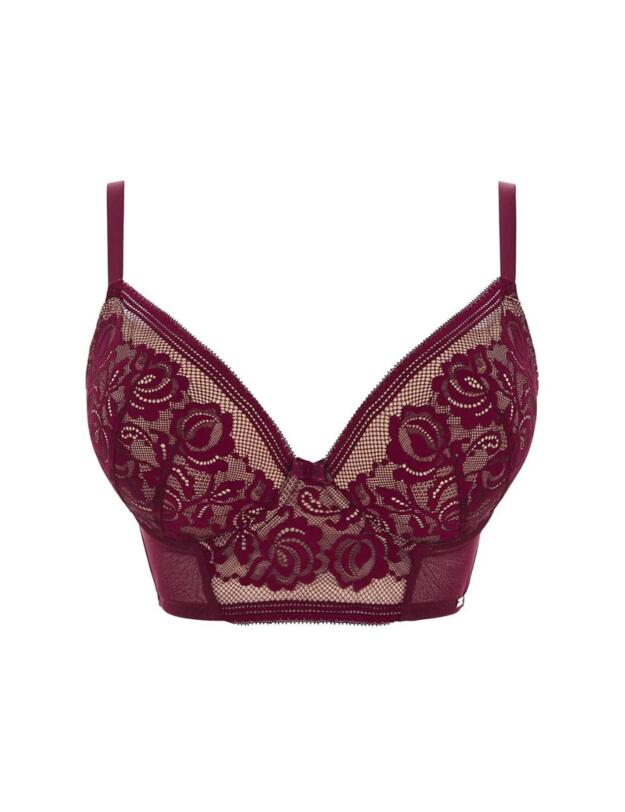 Gossard Encore Padded Longline Bra Bordeaux