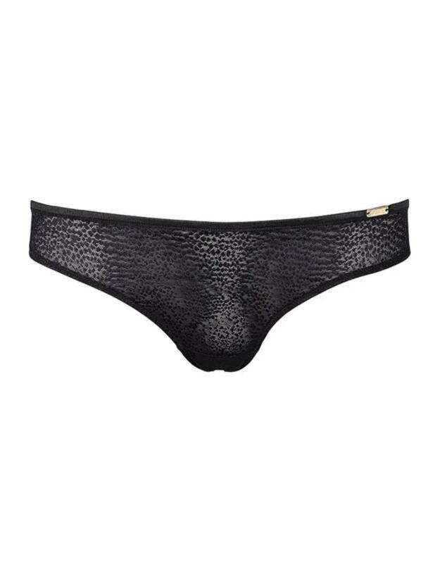 Gossard Glossies Animal Brazilian Brief Black