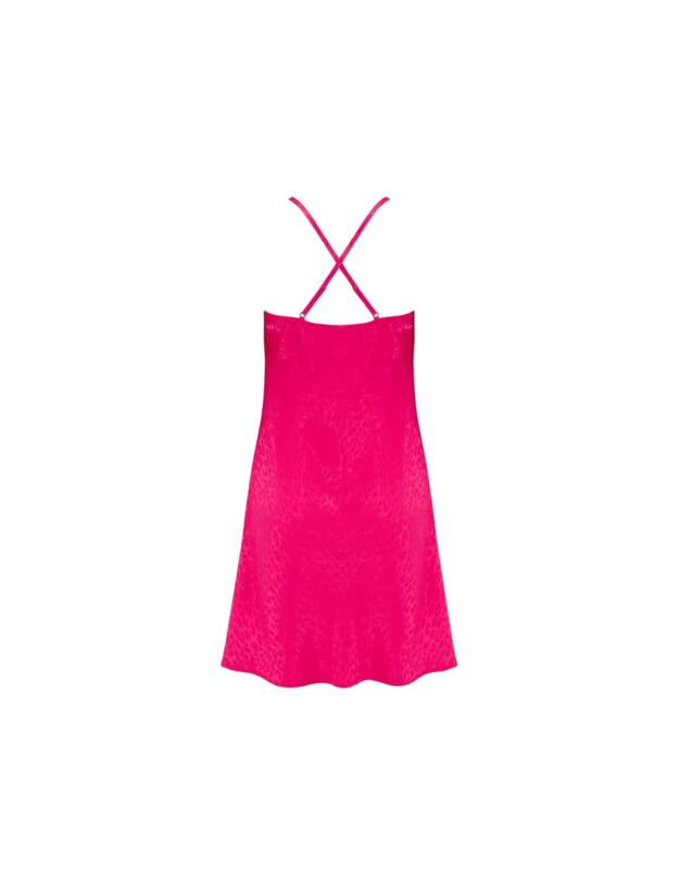Pour Moi Satin Jacquard Chemise Raspberry 