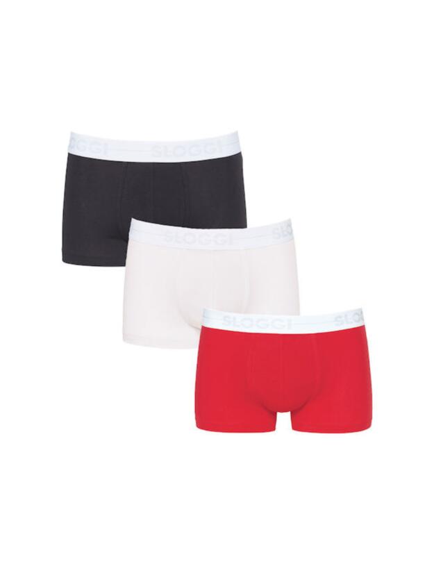 loggi Men Go Hipster Brief 3 Pack Red/ Dark Combination