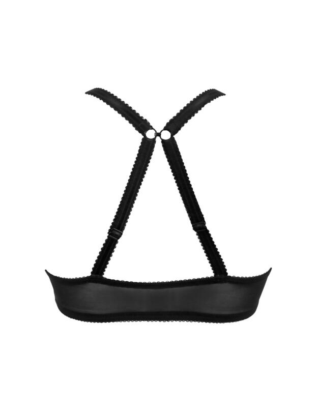Pour Moi Reflection Front Fastening Bra Black 