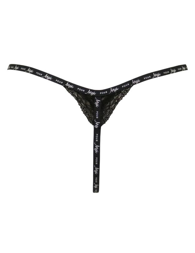 Pour Moi Vibe Thong Black 