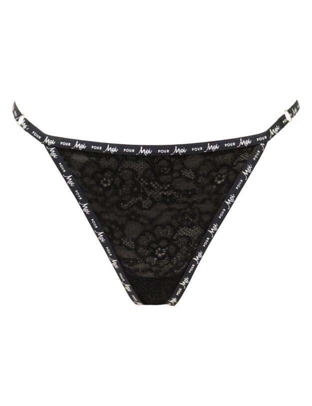 Pour Moi Vibe Thong Black 