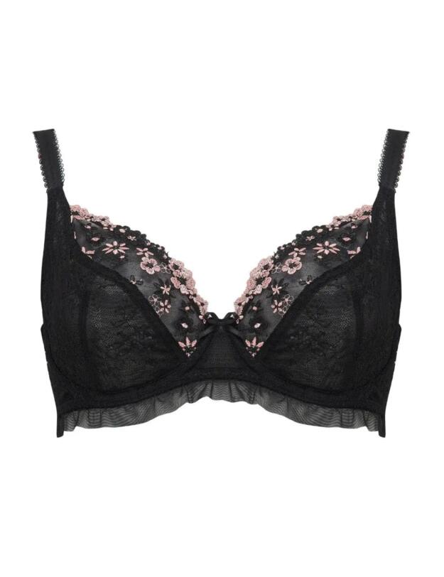 Pour Moi Gigi Plunge Non-Padded Bra Black/Rose Gold