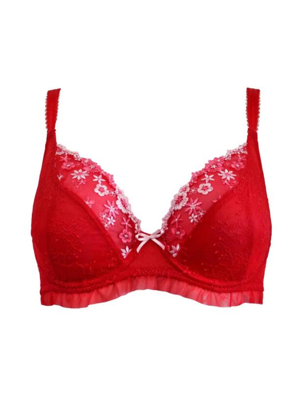 Pour Moi Gigi Full Cup Bra Red/Pink