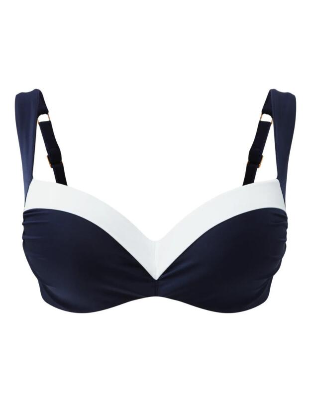 Panache Portofino Balcony Bikini Top Navy/White