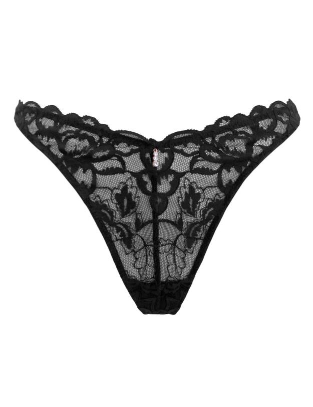 Pour Moi Manhattan Thong Black 